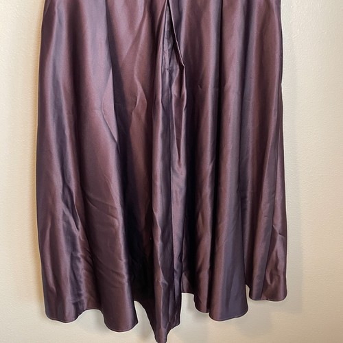 OLEG Cassini Kleid Gr. 24 W High Low Übergröße Satin Illusion Ballkleid Aubergine - Bild 14 von 17