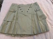 Utilikilt Kilt Mens 46 Waist Length 24 Khaki Brown Cargo Tactical Heavy Workwear