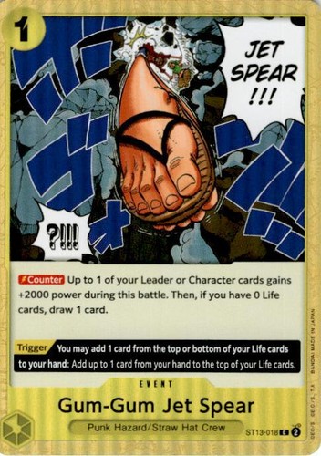 ワンピース カードゲーム ONE PIECE card winner Gum-Gum Jet Pistol Gum-Gum Jet Pistol ST01-015 Parallel Standard BattleJapanese ONE