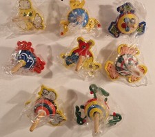 8 trottole di legno per bambini da collezione mai usate sigillate