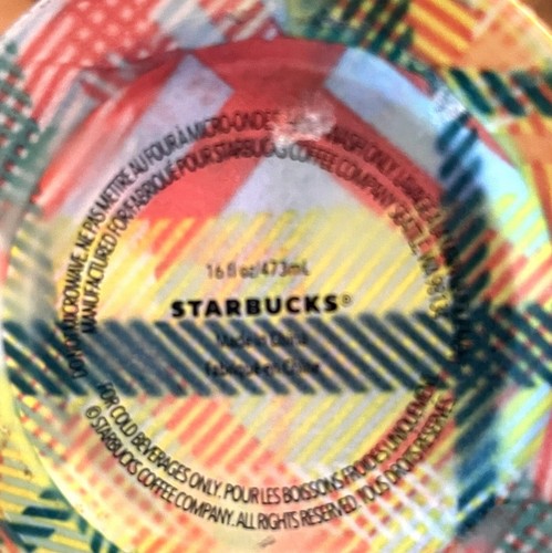 Starbucks Tumbler Double Walled Multicolored Plaid Logo, 16 Oz, Lid & Straw - Picture 4 of 5
