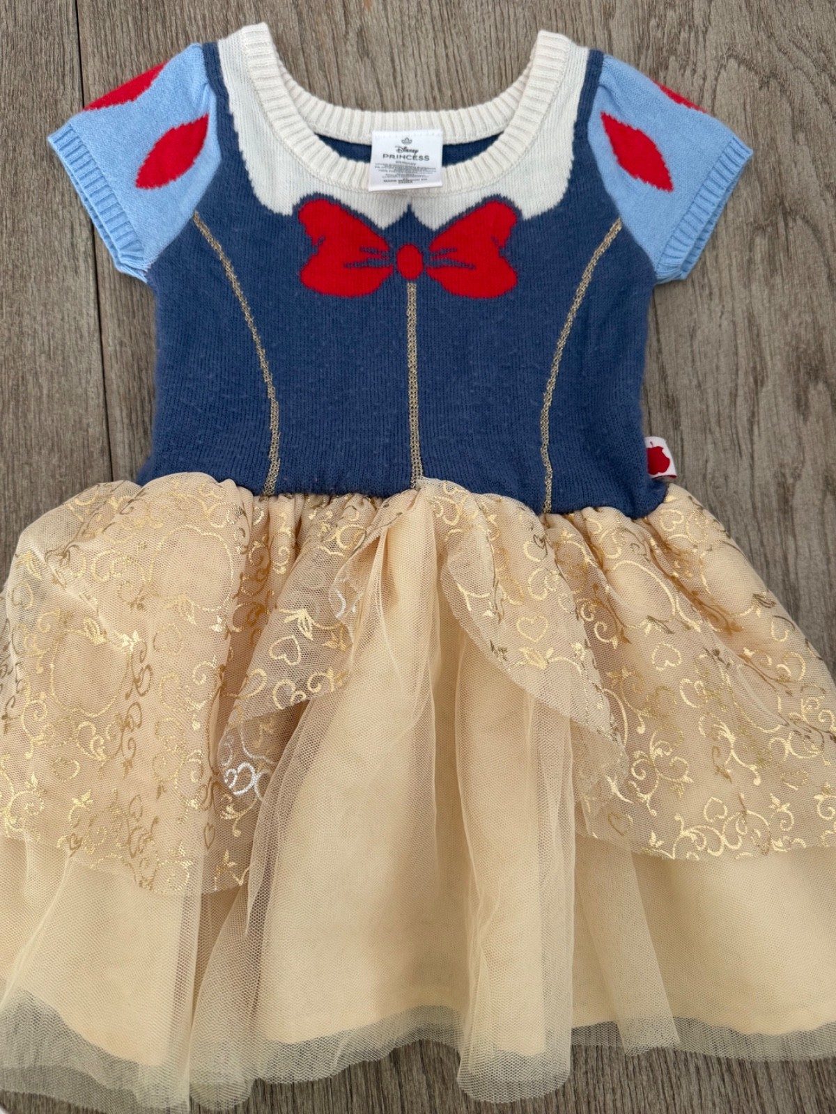 Disney Princess Snow White Sweater & Tutu Dress Size 2T Dress up Play