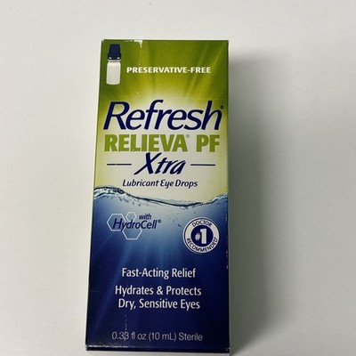 REFRESH Relieva PF Xtra Lubricant Eye Drops Bottle for sensitive eyes EXP 01/27