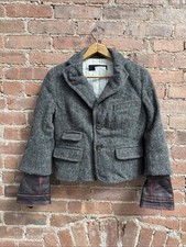 DSquared2 Women s Tweed/Leather Cropped Jacke...
