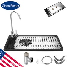 Automatic Glass Cup Rinser Multi Angle High Pressure Flushing Nozzle W/Faucet