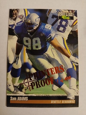 1995 ProLine Printers Proof #287 Sam Adams Seattle Seahawks Texas A & M  /400