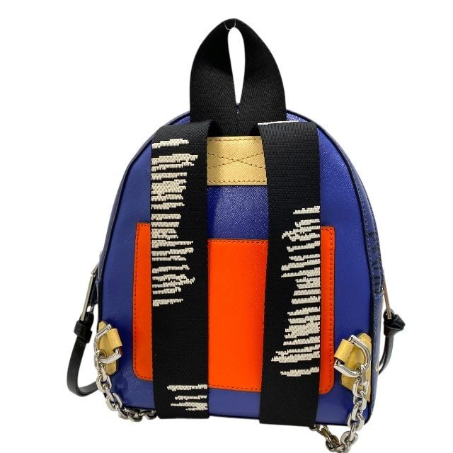 Marc Jacobs Lauren Tsai Collab M0014477 Leather Backpack Navy Logo Rare image 2