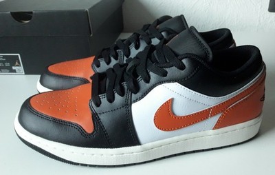 Nike Air Jordan 1 Low Black/Starfish-White-Sail 553558-081 EU 44 US 10 Herren