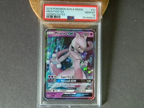 Pokemon S & M Mewtwo GX  Hidden Fates #31/68 PSA 10