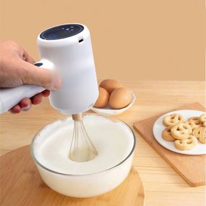 USB Rechargeable Mini Portable Electric Egg Beater Whisk Stainless Steel Small