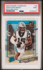 2023 PANINI CLEARLY DONRUSS HOLO RR LOGO #69 JONATHAN MINGO PSA 9