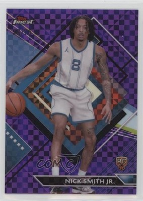 2023 Finest Rare Purple Checkerboard Refractor 26/75 Nick Smith Jr Rookie RC 5b1