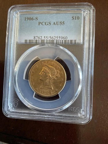 1906-S $10 Ten Dollar Indian Head Gold Eagle PCGS AU 55