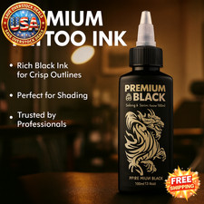 Professional Black Tattoo Ink 3.4oz for Outlining  Shading Supplies