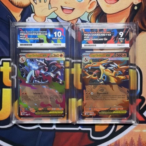 Mega Charizard Y & X Ex Black Star Promo 029 & 030 Ace 10 & Ace 9 OC Sequential
