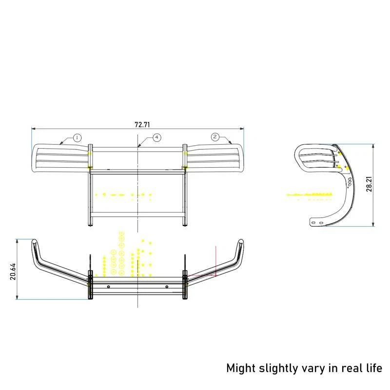 Protector de rejilla modular Black Horse ajuste negro 1997-2003 Infiniti QX4 Foto 4 de 4