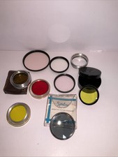 Vintage Camera Lens Filter Accessory Lot Spiratone Polarizer Kodak Zeiss Japan
