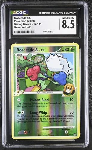 CGC 8.5 Roserade GL 2009 Rising Rivals 12/111 Reverse Holo Pokemon Card