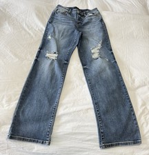 Judy Blue  Women's 9/ 29  Blue Dad Jean High Waist Straight Fit JB82641MD