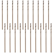 1/32" Cobalt Drill Bit Set, 20 Pcs M35 High Speed Steel Jobber Length Twist Dril