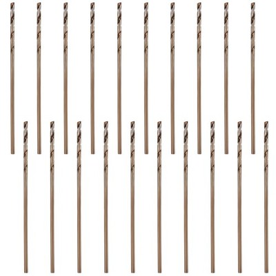 1/32'' Cobalt Drill Bit Set, 20 Pcs M35 High Speed Steel Jobber Length Twist Dril