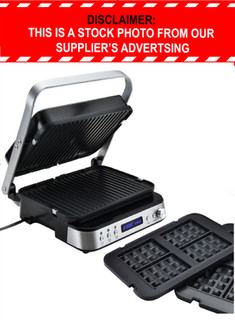 Contact Grill with Ribbed Plates