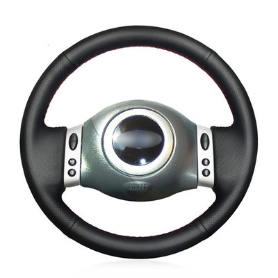 Hand Sew Black Leather Car Steering Wheel Cover for Mini (Hatchback/Mini R50/R52