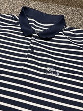 Nike Disney Polo Shirt Mens XL Blue Dri-Fit Stripe