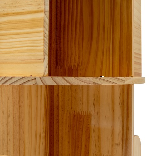 3 Tier Revolving Bookcase Pine Wood Rotating Book Shelf Floor Standing Storage - Picture 9 of 10