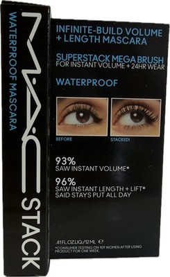 M·A·C Cosmetics Stack Superstack Mega Brush Waterproof Mascara 0.41 fl oz (New)