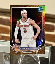 2025-26 Bowman Chrome JOSH HART #BCV-153 REPTILIAN Refractor Knicks