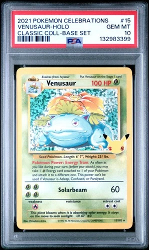 Venusaur PSA 10 Celebrations Classic Collection Pokemon Card Game