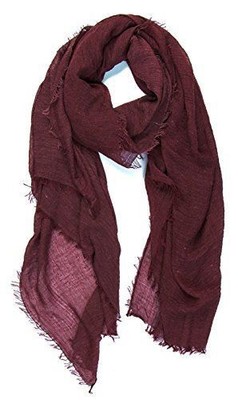 Unifarbener Crinkle Schal für Damen | leichtes weiches Tuch Halstuch Hijab | Ganzjahreszeit