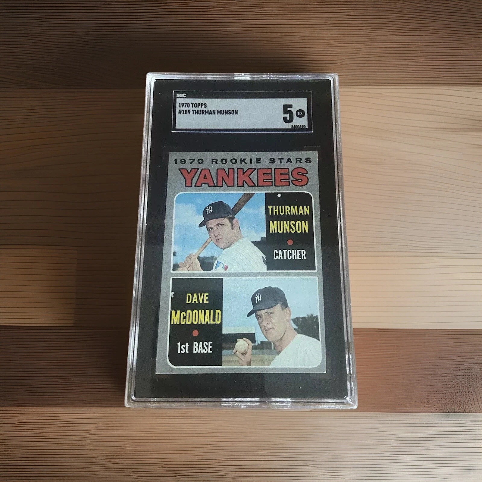 Deal for 1970 Topps #189 Thurman Munson Rookie Card SGC 5 EX