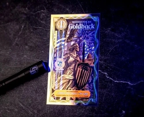 1 WASHINGTON DC GOLDBACK 1/1000 OZ 250 YEARS COMMEMORATIVE EDITION BU ?