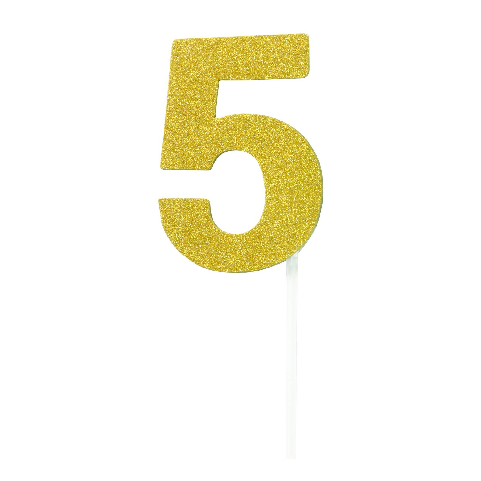 Топпер для торта с золотым блеском и бриллиантами 5 1 шт - Потрясающий дизайн идеальный декор 1690₽