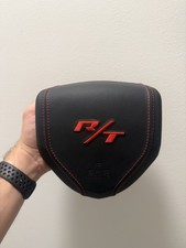Dodge Challenger Steering Wheel Cover Black Leather 2010-2014