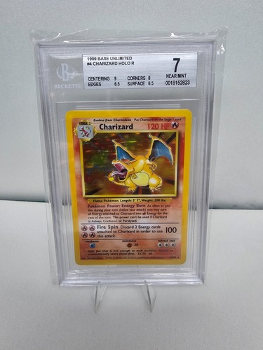 Charizard 004/102 Base Set Holo Vintage - Grade 7 by Beckett