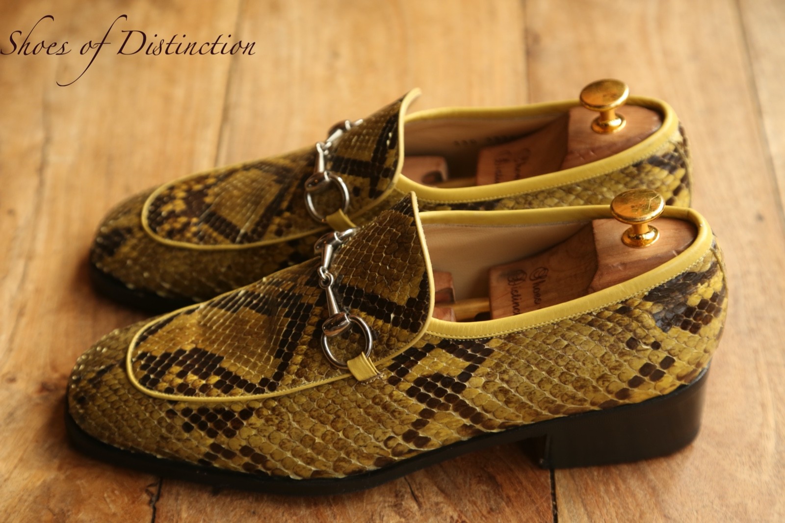 Gucci Green Python Leather Silver Bit Shoes Loafe… - image 3