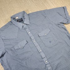 Vintage 70s Pearl Snap Shirt Men XL Permanent Press USA Made Deecee Rangers