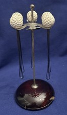 Rarit&auml;t Art Deco Champagner Quirl Golf 800er Silber Dunlop 65 B&auml;lle Miniatur