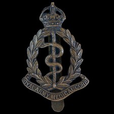 Royal Army Medical Corps Cap Badge. Stretcher bearers Field Ambulance Hospitals