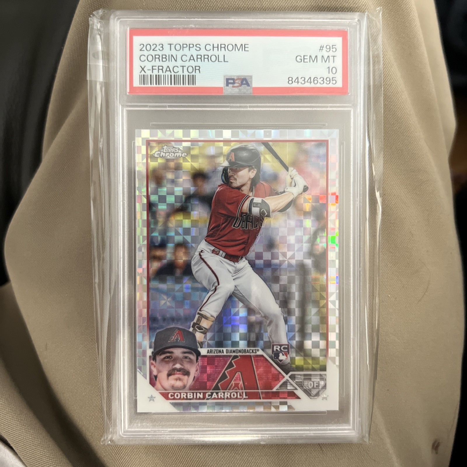 2023 Topps Chrome - Corbin Carroll #95 X-Fractor (RC) Psa 10