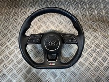 13-20 AUDI A3 8V S LINE MULTIFUNCTION FLAT LEATHER STEERING WHEEL/PADDLES
