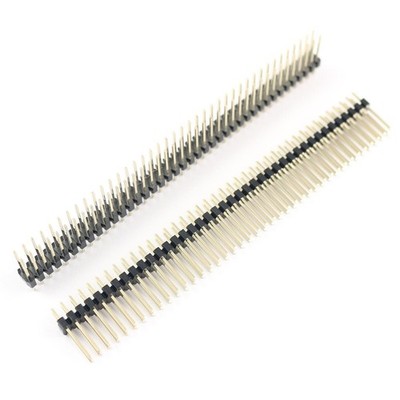 2Pcs Gold Plated 2mm 2.0mm Pitch 2x40 Pin Double Male Long Header Strip L= 12mm 
