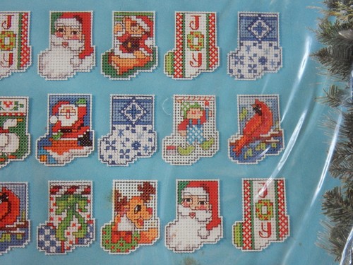 Bucilla 83169 Littlest Stockings Ornaments 48 Plastic Canvas Cross Stitch NEW - Picture 5 of 7
