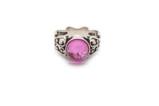 Sterling Silver 925 Ruby Cabochon Ring Size 6.75