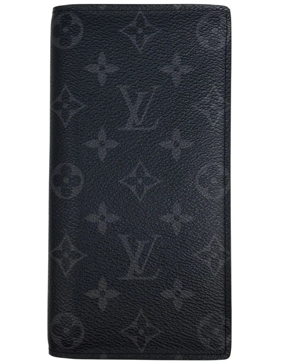Louis Vuitton Monogram Eclipse Brazza Canvas Long… - image 1