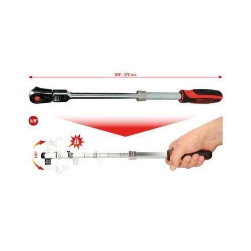 3/8 Zoll Slimpower Teleskop-Gelenk-Umschaltknarre, 72 Zahn KS Tools 914.3820-image