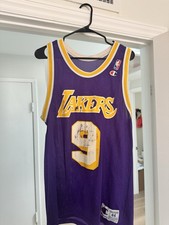 Vintage 90s Champion Los Angeles Lakers Nick Van Exel Basketball Jersey Size 40